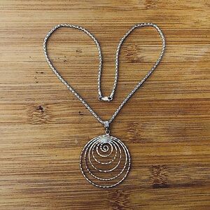 $82  Estate Designer Pendant & Designer Chain  Sterling   CaA 925 ITALY 925 FAS